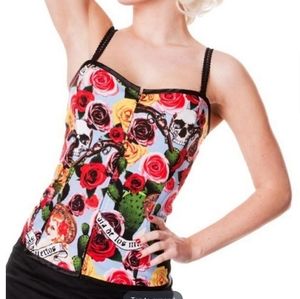 Hell Bunny Dias de Los Muertos Cancun corset